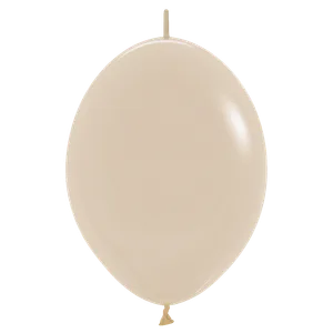 12" DELUXE WHITE SAND LINK-O-LOON - 50 CT