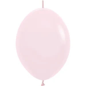 6" PASTEL MATTE PINK LINK-O-LOON - 50 CT