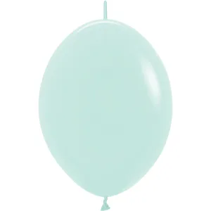 6" PASTEL MATTE GREEN LINK-O-LOON - 50 CT