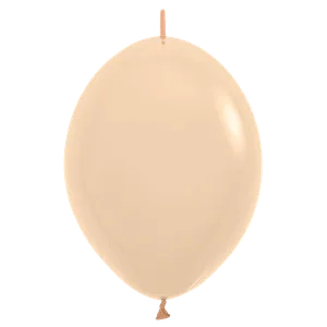 12" PASTEL MATTE MALIBU PEACH LINK-O-LOON - 50 CT
