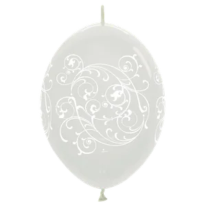 12" FILIGREE CRYSTAL CLEAR LINK-O-LOON