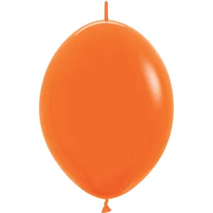 6" FASHION ORANGE LINK-O-LOON - 50 CT