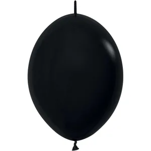 6" DELUXE BLACK LINK-O-LOON - 50 CT