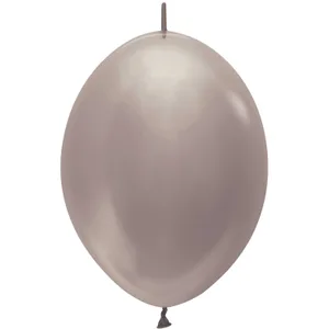 6" PEARL GREIGE LINK-O-LOON - 50 CT