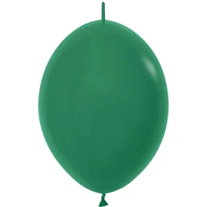 6" FASHION FOREST GREEN LINK-O-LOON - 50 CT