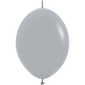 6" DELUXE GREY LINK-O-LOON - 50 CT