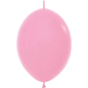 6" FASHION BUBBLE GUM PINK LINK-O-LOON - 50 CT