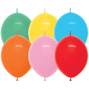 6" FASHION ASSORTMENT LINK-O-LOON - 50 CT
