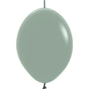 6" PASTEL DUSK LAUREL GREEN LINK-O-LOON - 50 CT