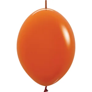 6" DELUXE SUNSET ORANGE LINK-O-LOON - 50 CT