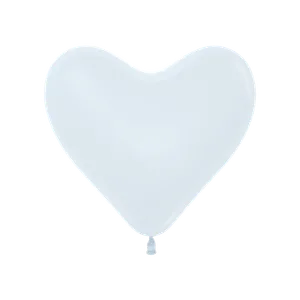11" FASHION WHITE HEART - 50 CT