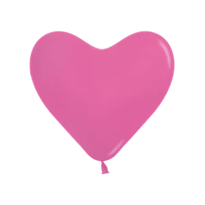 11" DELUXE FUCHSIA HEART - 50 CT