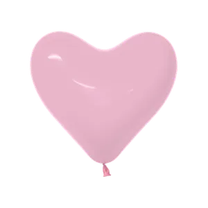 11" FASHION BUBBLE GUM PINK HEART - 50 CT