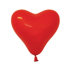 6" FASHION RED HEART - 100 CT