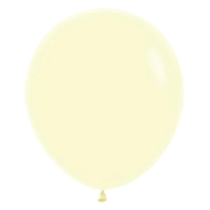 18" PASTEL MATTE YELLOW - 25 CT