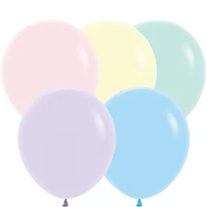 18" PASTEL MATTE ASSORTED-PINK - 25 CT