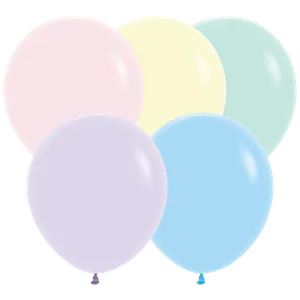 18" PASTEL MATTE ASSORTED-PINK - 6 CT