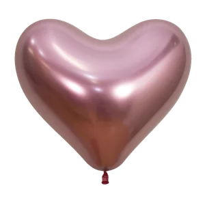 14" REFLEX PINK HEART   - 50 CT