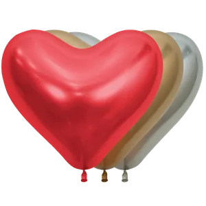 14" REFLEX ASSORTMENT HEART - 50 CT