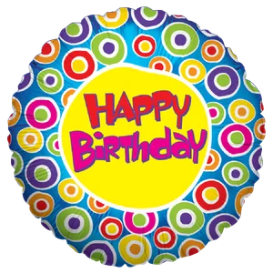 18" BIRTHDAY CIRCLES SINGLE-SIDED