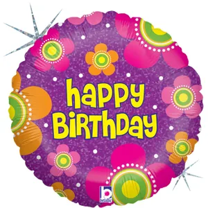 BIRTHDAY FLOWERS HOLOGRAPHIC MICRO