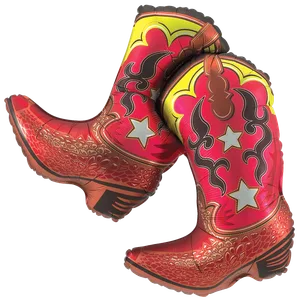 COWBOY DANCING BOOTS HELIUM SHAPE