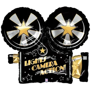 30" LIGHTS, CAMERA, ACTION HELIUM SHAPE