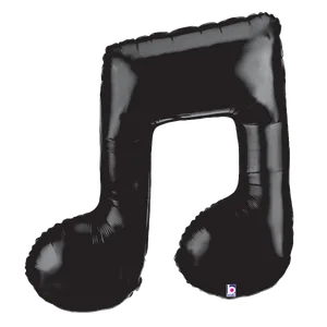 40" MUSIC NOTE DOUBLE BLACK HELIUM SHAPE