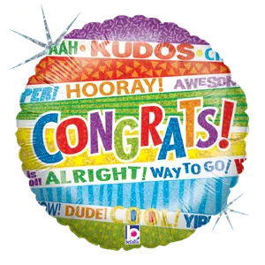 18" LOTS O' CONGRATS HOLOGRAPHIC