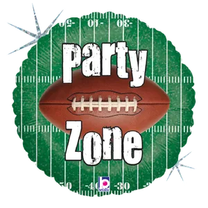 18" PARTY ZONE FOOTBALL HOLOGRAPHIC