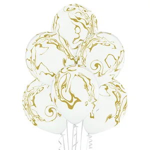 12" BELBAL MARBLE GOLD INK WHITE