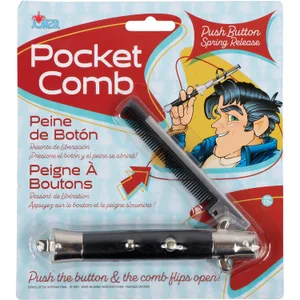 PUSH BUTTON POCKET COMB