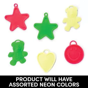 NEON COLORS ASST SHAPES BALLOON WEIGHT 8 GRAM