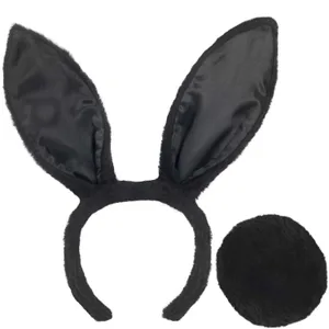 BLACK BUNNY EARS TAIL