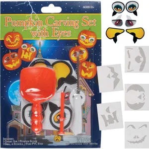 PUMPKIN CARVING SET WITH EYES