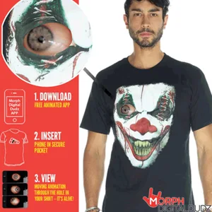 MOVING EYE DEMON CLOWN T-SHIRT SMALL