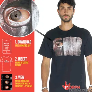 MOVING EYE PEEKING FENCE T-SHIRT SMALL