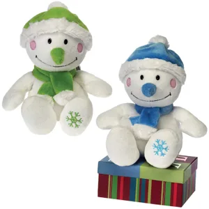 8.5" SITTING SNOWMEN PLUSH