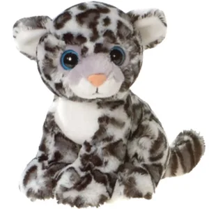 9" BIG EYE SITTING SNOW LEOPARD 
