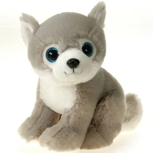 9" BIG EYE SITTING WOLF 