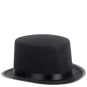BLACK FELT TOP HAT
