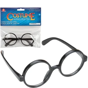 BLACK FRAME ROUND GLASSES