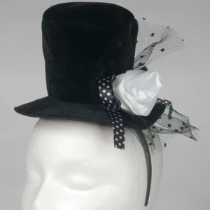 HEADBAND MINI TOP HAT WITH FLOWER