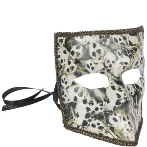 SQUARE MASK WITH SKULL PRINT