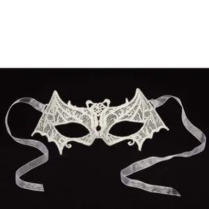 WHITE BAT EMBROIDERY MASK