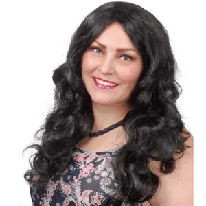 BLACK LONG CURLY WIG
