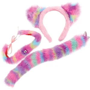 ANIMAL KIT RAINBOW CAT SET (HEADAND, CHOKER, TAIL)