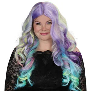 27'' PASTEL RAINBOW WIG