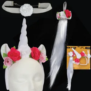 ANIMAL KIT UNICORN SET LIGHT (HEADBAND, CHOKER, TAIL)