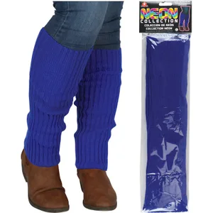 NEON BLUE LEG WARMERS